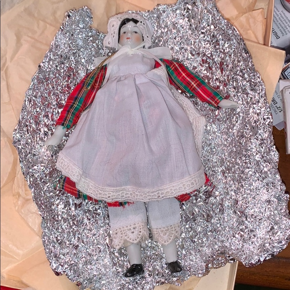 Vintage Porcelain Doll Ornament AAA+++ Condition